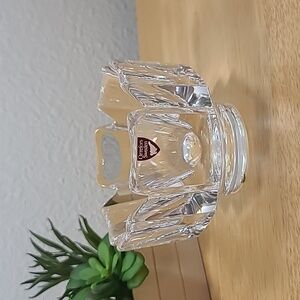Vintage Orrefors Crystal Corona Bowl, designed by Lars Hellsten 4.5” Diam X 3 H